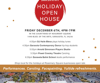 RMSQ Holiday open house Dec 6th