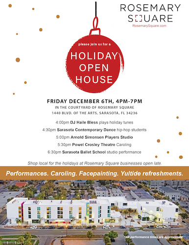 RMSQ Holiday open house Dec 6th